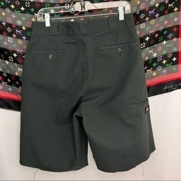 Punk DICKIES Pinstripe Cut Off Shorts Classic Cargo Work Pants 🩸 ★